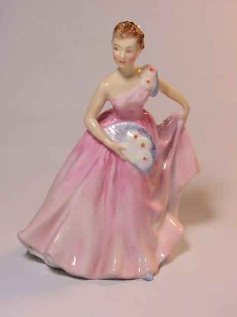 Vintage 1955 original Royal Doulton Figurine "Invitation" HN2170, 14cm, pristine condition