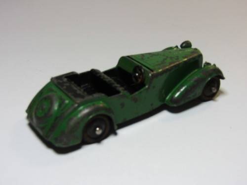 Lot of two very old Meccano Dinky Toys die cast model Cars, Sunbeam - Talbot and Alvis