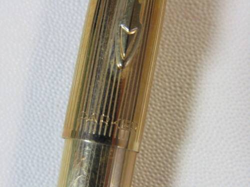 Vintage 1940's Cased Parker Fountain Pen, 12ct R. Gold, England, excellent condition
