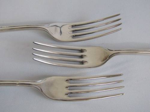 9 Piece vintage Hallmarked silverplated matching Cutlery, Sheffield England, Spoons and Forks