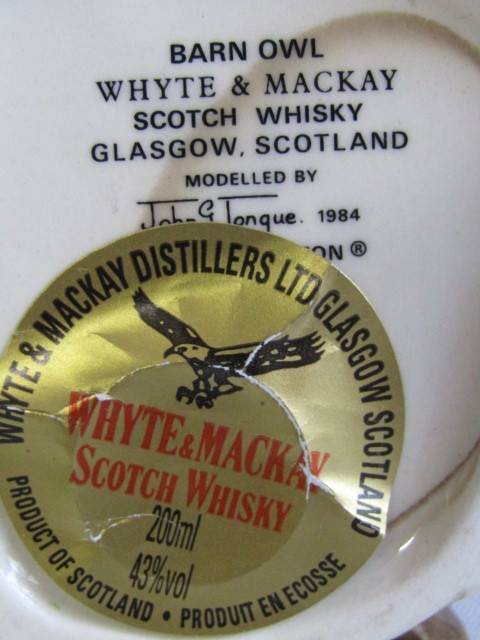 Collectable 1984 Whyte and Mackay Scotch Whisky, 200ml in sealed Royal Doulton "Barn Owl" Decanter