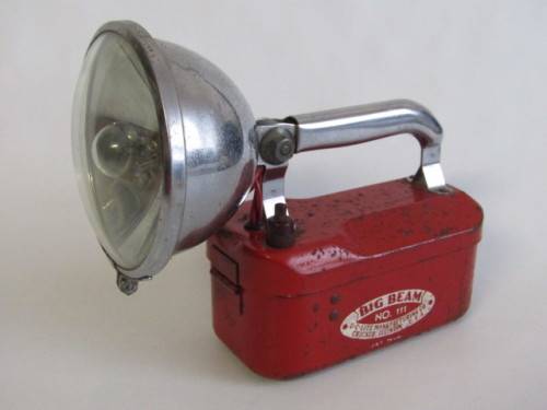 Vintage Big Beam metal Torch, No.111, U-C-Lite Manufacturing Co. Chicago, working with Battery, 21cm