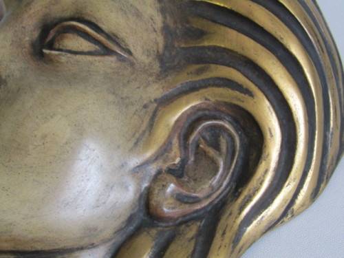 Vintage 1950's original Achatit mask of a Ladies Head, handmade in Germany, 24cm x 18cm