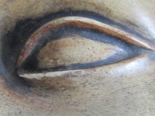 Vintage 1950's original Achatit mask of a Ladies Head, handmade in Germany, 24cm x 18cm