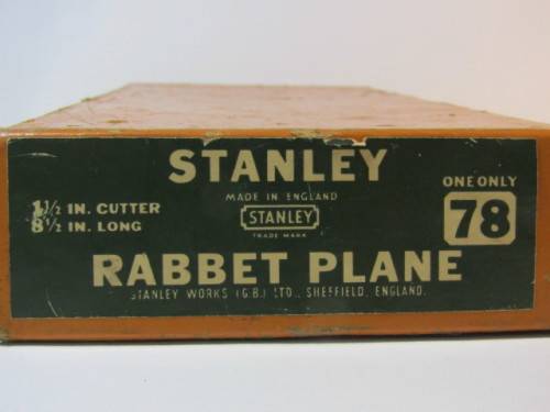 Complete vintage Stanley No. 78 Rabbet Plane in original Box, like new condition (value R650+)