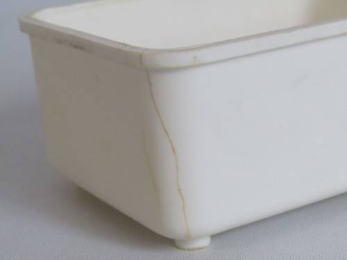 Vintage metal military Lunch Tin complete with Lid, Inner Tub, rubber Seal and Handle, 12x 10x 5cm