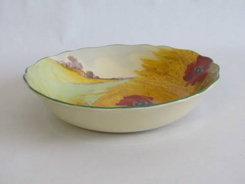 Vintage original Royal Doulton deep Bowl, Poppies in Cornfield, 23.5cm x 5.5cm