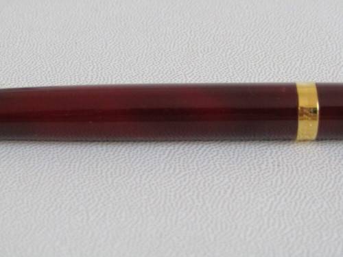 Original Waterman Ballpoint Pen in red and gold plated, original Case, excellent and working, 13.5cm