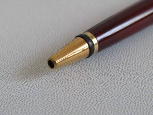 Original Waterman Ballpoint Pen in red and gold plated, original Case, excellent and working, 13.5cm