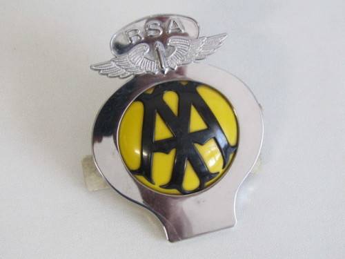 Original vintage AA Car Badge with original AA Documents, excellent condition