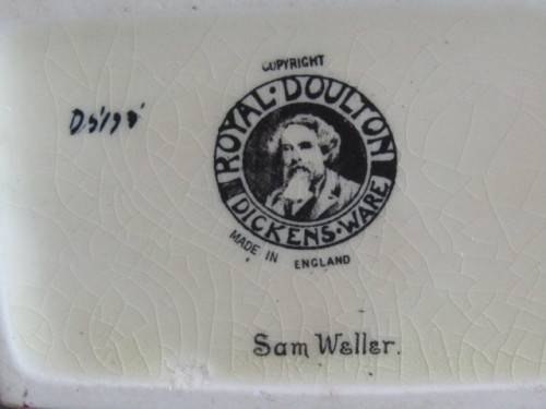 Vintage lot of 2 Royal Doulton collectables; River Boy Figurine HN2128 and Dickens Ware Sugar Bowl