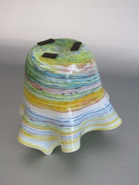 Magnificent original Murano "Handkerchief" art glass Vase in prestine condition, 21cm(d) x 18cm(h)