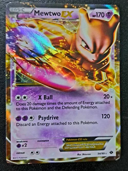 Pokemon Trading Cards - Mewtwo EX - 54/99 - Ultra Rare - Next Destinies - NM