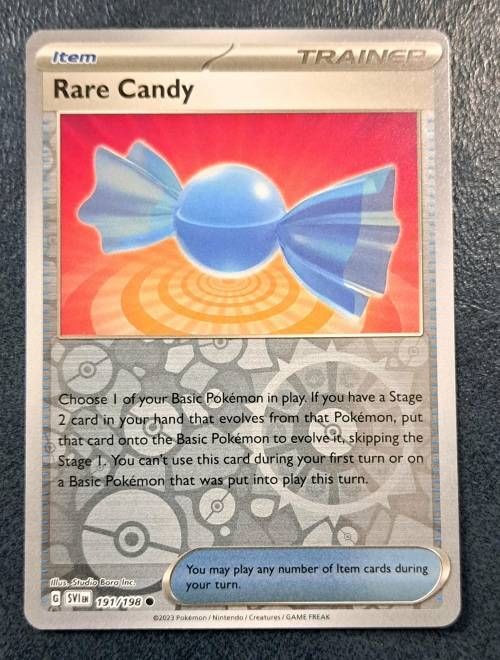 Pokemon Trading Cards - Rare Candy - 191/198 - Reverse Holo - Scarlet & Violet - NM