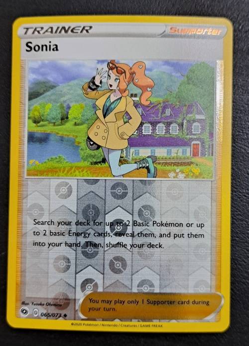Pokemon Trading Cards - Sonia - 065/073 - Reverse Holo - Champions Path - NM