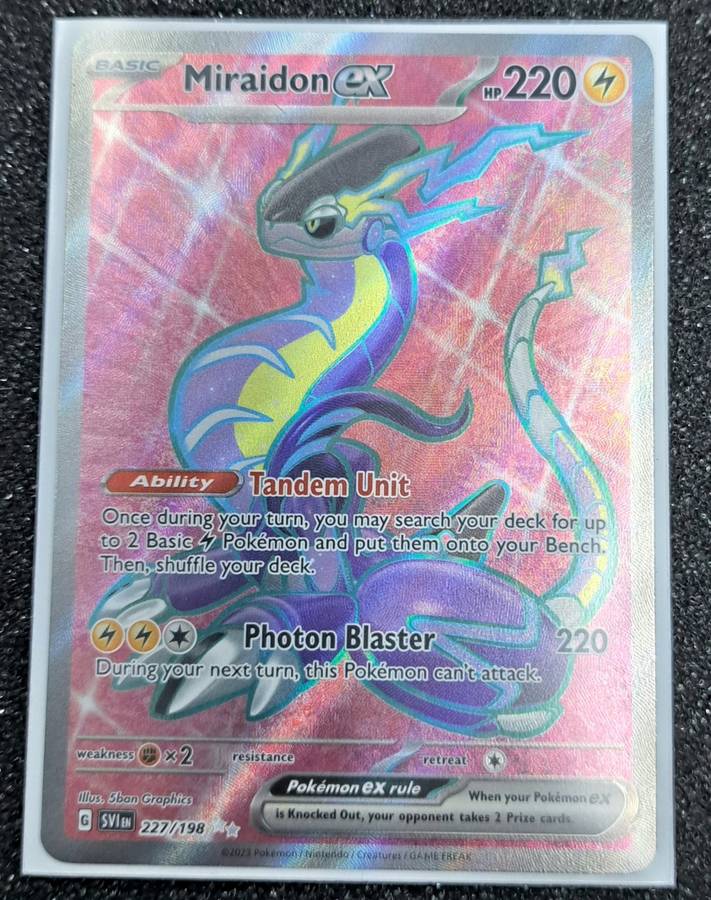 Pokemon Trading Cards -  Miraidon ex - 227/198 - Full Art Secret Rare Scarlet & Violet (Base Set) NM