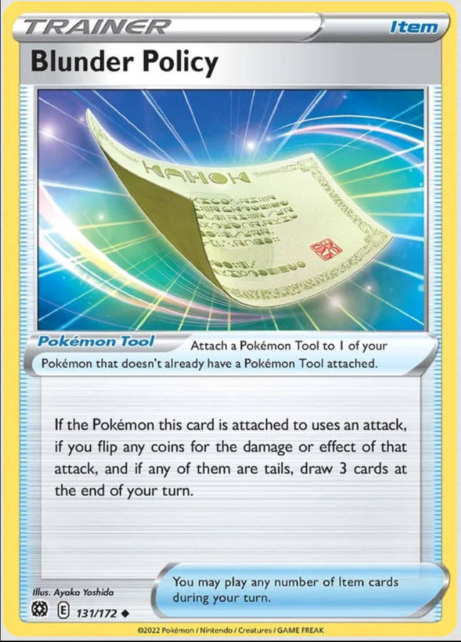 Pokemon Trading Cards - Blunder Policy - 131/172 - Brilliant Stars - NM