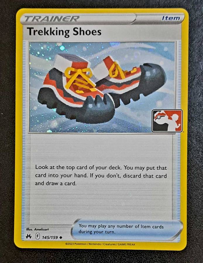 Pokemon Trading Cards - Trekking Shoes - 145/159 - Cosmos Holo - Prize Pack Series - NM