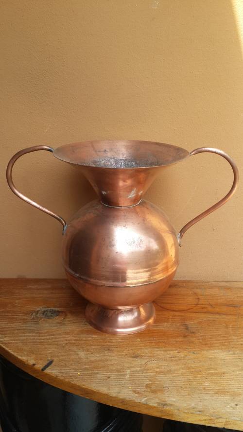 Large ornamental Copperized urn