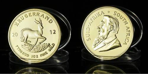 2012 24k .999 Fine Gold Plated SA Krugerrand Gold Clad coin