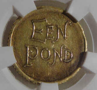 VELDPOND: SANGS graded XF45 Paul Kruger Z.A.R. Gold VELDPOND (Extremely Fine 45)