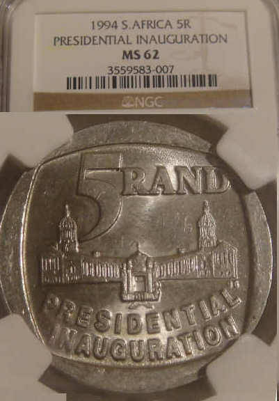 NGC Graded: 1994 Presidential Inauguration R5 :  MS62