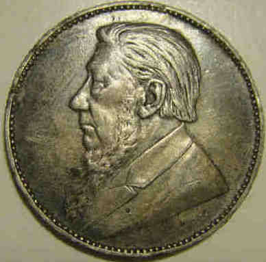 Paul Kruger Z.A.R. 1897 Shilling (Very Fine)