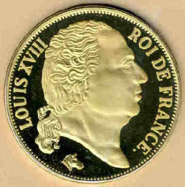 STERLING SILVER CROWN: Cape Heritage Collection : Louis XVIII Twenty Francs of 1817