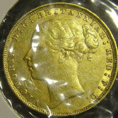 Australian (Melbourne) GOLD Full Sovereign of 1881 (Extremely Fine)