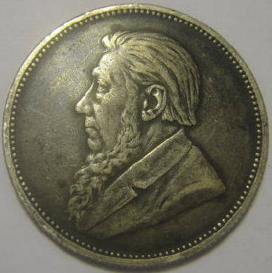Paul Kruger (Z.A.R.) : 1894 Two Shilling (2/-) : Very Fine