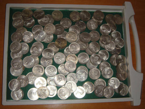 Republic of South Africa: ONE HUNDRED (100) SILVER Springbuck Rands available (Bid per coin)