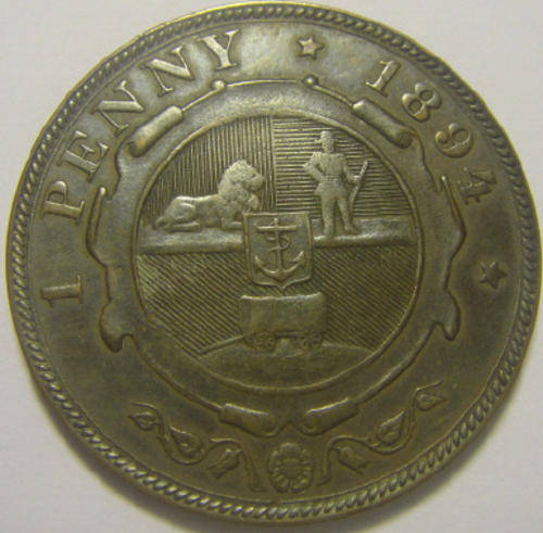 Paul Kruger (Z.A.R.) Penny (1d) of 1894 : Extremely Fine