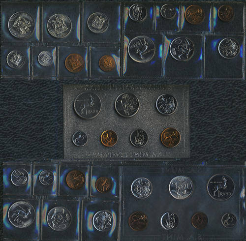 5 x Uncirculated RSA Mint Pack Sets : 1983, 1984, 1986, 1987 and 1989 : One bid takes all 5 sets