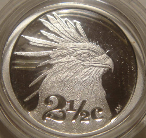 South African Mint : 2006 Proof Tickey : The Secretary Bird