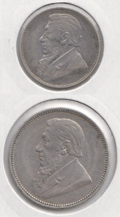 Paul Kruger Z.A.R. Shilling (1/-) & Two Shilling (2/-) of 1896