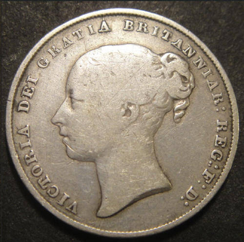 Great Britain : Queen Victoria : Silver Shilling (1/-) of 1846