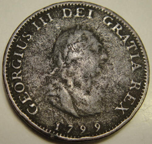 Great Britain : King George III : Farthing of 1799