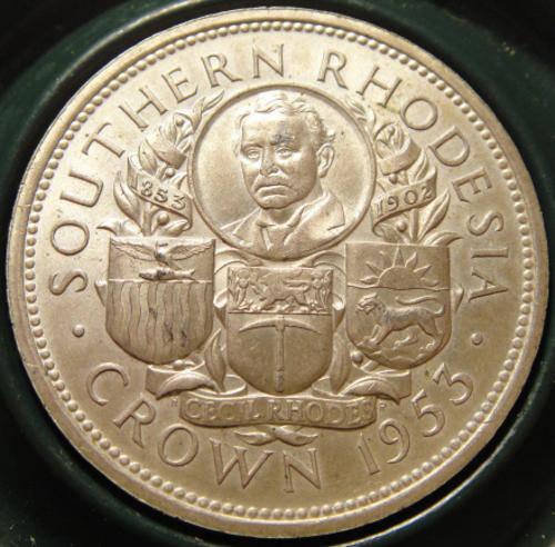 Rhodesian Silver Crown : Cecil John Rhodes Centenary 1853-1953