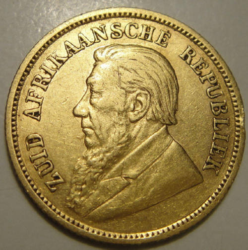 1895 GOLD HALF POND : Paul Kruger Z.A.R.