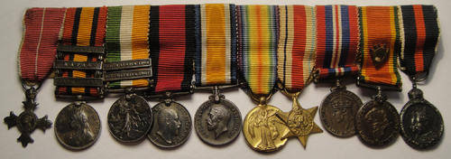 Miniature Medal Group to 102871V Major James Ireland-Low of the South African Air Force