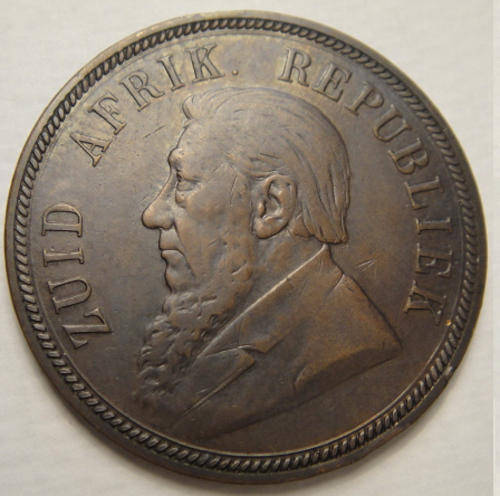 1893 Penny (1d) Paul Kruger Z.A.R. (Very scarce date)