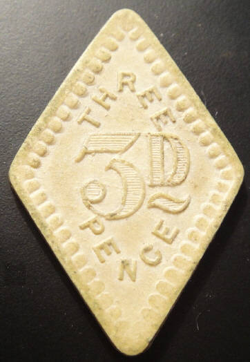 Three Pence (3d) Token : SA Union Internment Camps