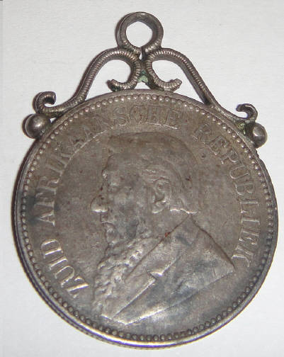 Paul Kruger (Z.A.R.) Half Crown (1897) set in Pendant