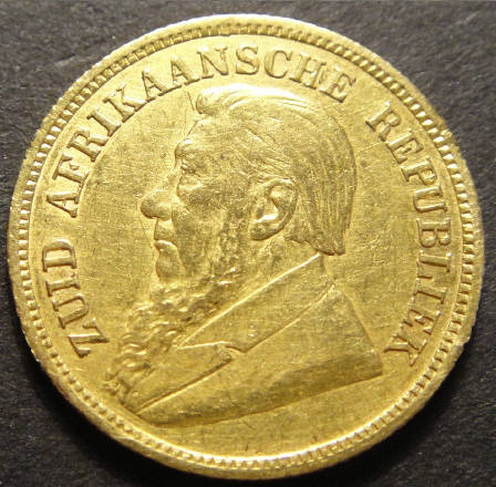 1895 GOLD Half-Pond : Z.A.R.  Paul Kruger