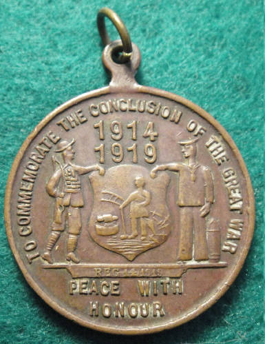 Johannesburg Medal for the Conclusion of the Great War 1914-1919