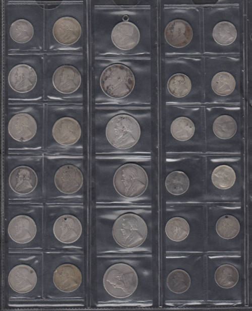 Collection of 30 Paul Kruger ZAR SILVER coins (details condition)