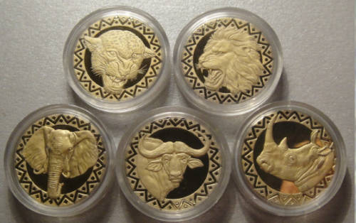 Big Five Medal Set in Acrylic Capsules