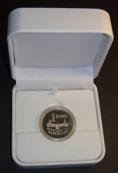 Silver R1 Proof Protea: 1994 Presidential Inauguration: Presented in WHITE VIP BOX