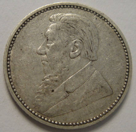 1896 Sixpence (6d): Paul Kruger ZAR