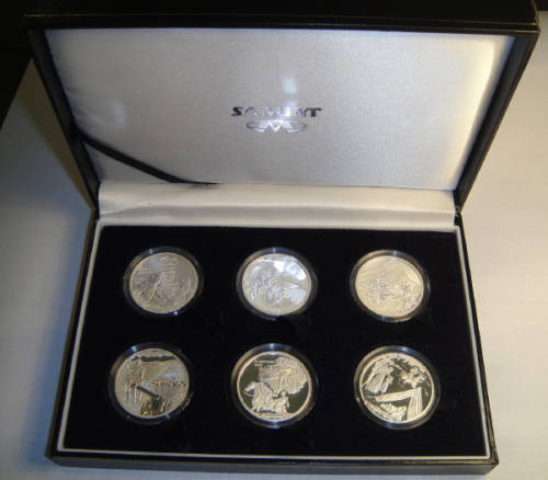Anglo Boer War Commemoration: Set of Six 99.99% Silver Medals